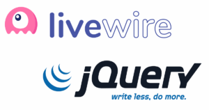 LivewireとjQueryのロゴ