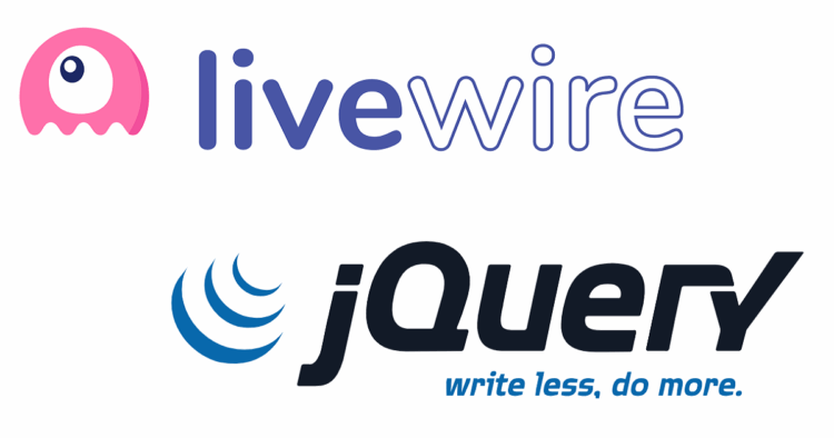 LivewireとjQueryのロゴ